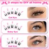 wiwoseo Wispy Lash Clusters Manga Lash Clusters Fairy Eyelash Cluster