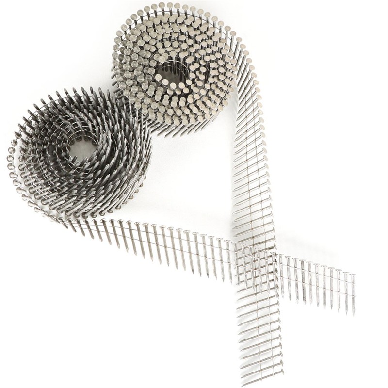 TJHSM 1200 1-1/2in 15 Degree Coils Siding Nails 0.09in Ring