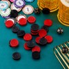 24 Pieces Wooden Checkers Pieces 1.06 Inch Checkers Board Game