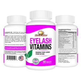 Rise-N-Shine Eyelash Growth Vitamins, Premium Lash Strengthening Supplement with Collagen, Keratin 30 Day Supply