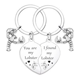 Nimteve Funny Couples Keyring Valentine’s Day Gifts Birthday Gifts For Boyfriend Girlfriend Husband Wife Anniversary Wedding Gifts You Are My Lobster I Found My Lobster