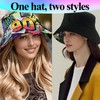 LIUQOBN 90s Bucket Hat for Men - Women，Funny Graffiti Canvas