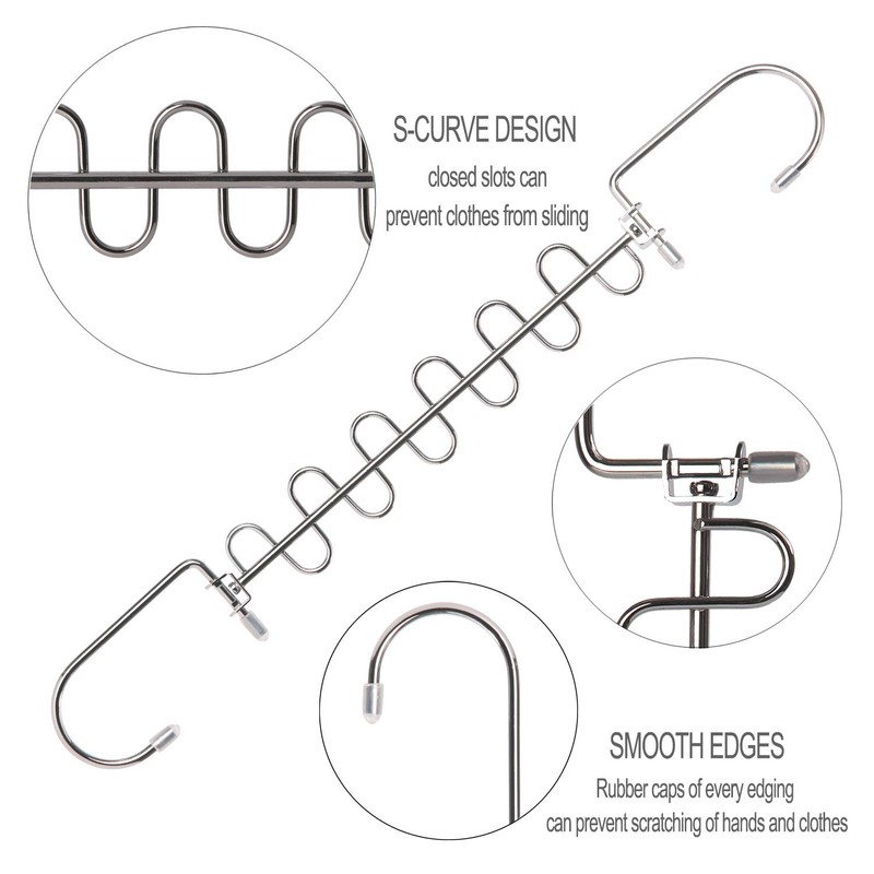 GEFTOL Metal Space Saving Hangers 12 Slots New Version Hanger