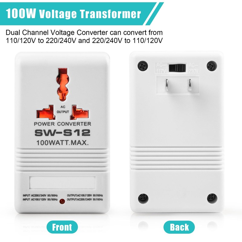 Voltage Converter 110V to 220V Step-Up & Step-Down Power Two-Way