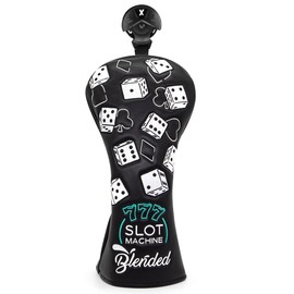 BAIRBRE Golf Club Covers Lucky 777 Blade Putter Headcover Golf Driver Covers Fairway Wood Headcover Hybrid Head Cover Blade Putter Cover Leather 3 Wood Headcovers Golf Headcovers for All Brand