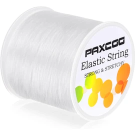 Paxcoo 1mm Elastic Bracelet String Cord Stretch Bead Cord for Jewelry Making and Bracelet Making White
