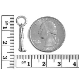 Miniature Folding Knife Pendant Charm .925 Sterling silver!!