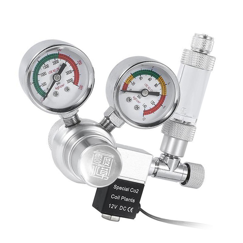 Aquarium CO2 Regulator CO2 Cylinder Pressure Reducing Regulator with Solenoid