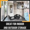 Juggernaut Storage 16QT Heavy-Duty Plastic Square Milk Crate Black