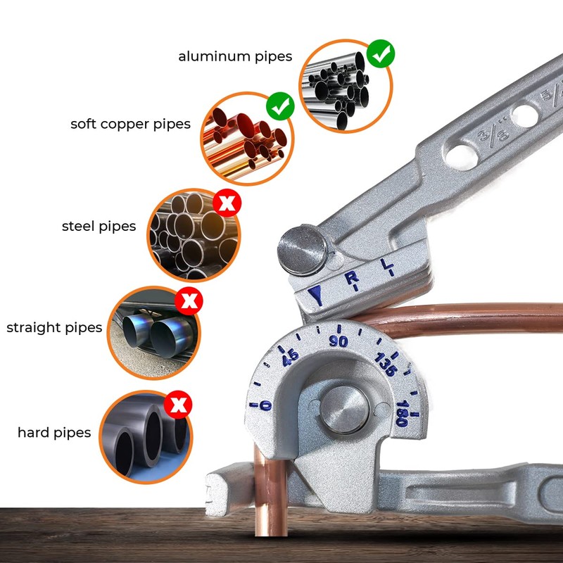 Goldman Service - 3-in-1 Manual Tube Bender - 180 Degree
