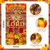 Avezano Give Thanks to The Lord Banner Christian Thanksgiving Door