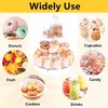 3 Layer Acrylic Round Clear Cupcake Stand for Birthday, Anniversary,