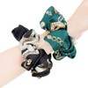 (2 types) Burnaby Luxury Black Green Point Scrunchy Black /