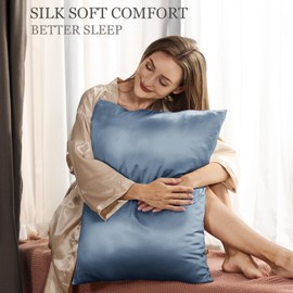 Adubor Silk Pillowcase - Mulberry Silk Pillow Case, 23 Momme 6A Grade Fibers, 900 Thread Count, Silk Pillow Cases for Hair and Skin Health, with Hidden Zipper (Queen 20''x30'', Lvory White, 9PC)