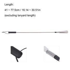 TITA-DONG Telescopic Stainless Steel Shoe Helper, Long Handled Shoe Horn for Men and Women, Bendable Rust Resistant Long Handled Shoe Helper Stick, Large Standing Reach Assist for Seniors