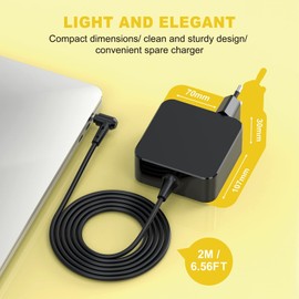 65W Charger for ASUS Zenbook VivoBook 14 15 17 S14 S15 UX305 UX305F UX303U UX410U UX430U X553M X540L X556U X751L E410M E406M F553M F553M F553M 751S R75752L AD2066020 AD883220 ADP-65DW C, ASUS Charging