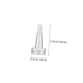 FRCOLOR 100Pcs Plastic Replacement Bottles Caps for Small Essence Bottle 1.77x0.70 Inch Essence Liquid Dropper Bottles Vials Lids for Serum, Sample, Cosmetic Use, Ideal for Home and Travel