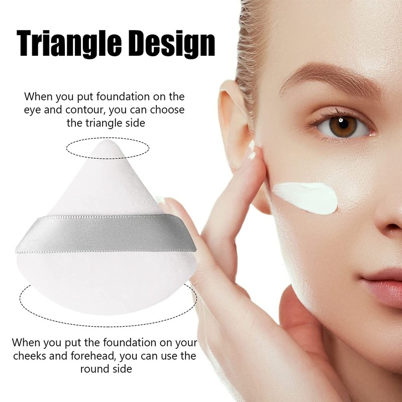8 Pieces Triangle Powder Puffs Reusable Triangle Sponges Soft and