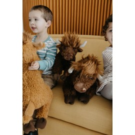 The Petting Zoo Floppy Highland Cow Plushie Stuffed Animal, Gifts for Kids, Wild Onez Wildlife Animals, Brown Cow Plush Toy, 24 inches