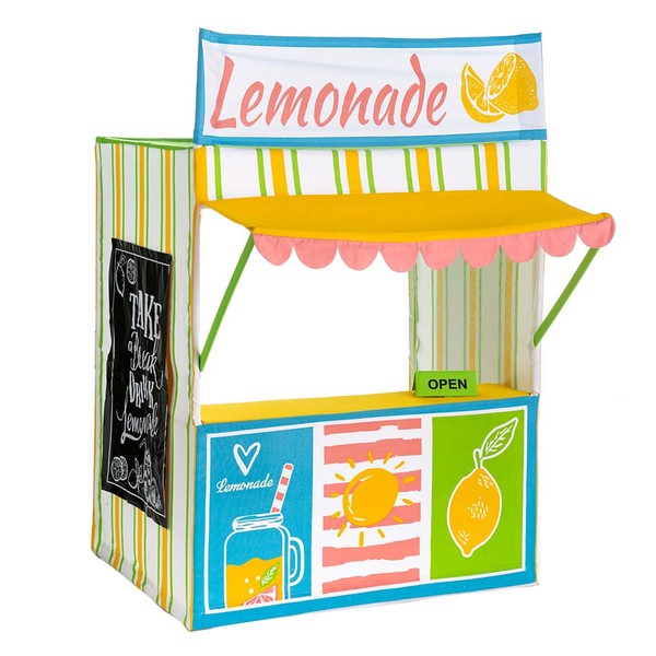 ROLE PLAY Kids’ Deluxe Lemonade Stand Playhouse, Play Set, Indoor & Outdoor Play Tent, Pretend Play, Roleplay, 100% Cotton Canvas, Encourages Imagination & Creativity, STEM, STEAM Toy, Ages 3+