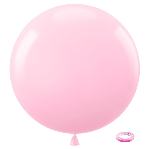 Bezente Pastel Pink Balloons 36 Inch - 8 Pack Large