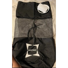 kanzonas Mesh Boat Trash Bag with Hangers or for Fishing (Black, 9.8 x 27.5 In) Brand New