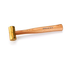 Grace USA 16 Ounce Brass Hammer, Gunsmith Tools & Accessories, Gun Care, Woodworking, Machinist, Mechanic, Made in USA