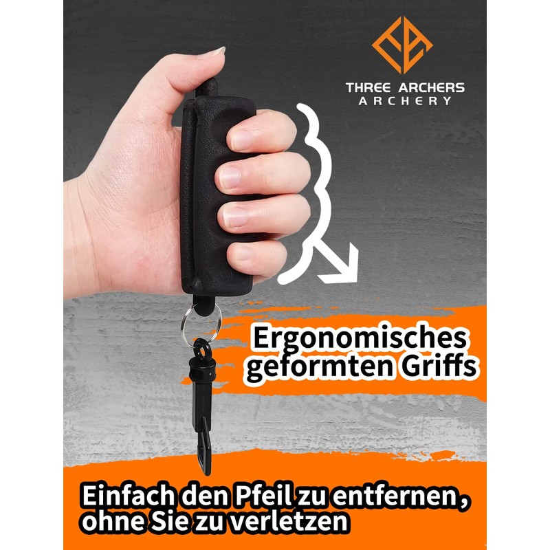 THREE ARCHERS Archery Arrow Puller Pack of 2 Rubber Arrow