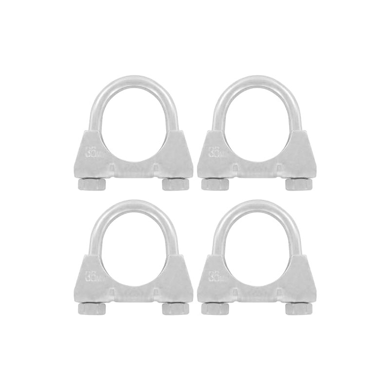 Set of 4 Stainless Steel Brackets M8 x 36 mm
