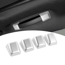 PDKLIN for Challenger Roof Handle Trim Cover Fit for Dodge Challenger 2010-2023 Silver Interior Accessories 4pcs