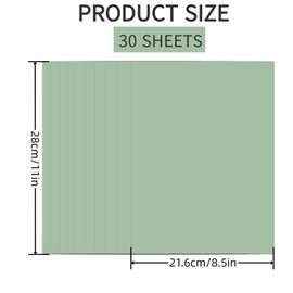 30 Sheets Sage Green Cardstock 8.5'' x 11'', 250gsm/92lb Heavyweight Cover Cardstock Paper, Thick and Smooth A4 Card Stock Perfect for Invitations, Menus, Crafts, DIY Cards, Arts and Crafts