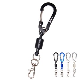 GoodsLand GD-MG-RELEASE2-WH Strong Magnetic Releaser, Magnetic Carabiner, Fishing, Magnet, Key Holder, Bicycle, Key, Small, Lightweight, Compact, Mini