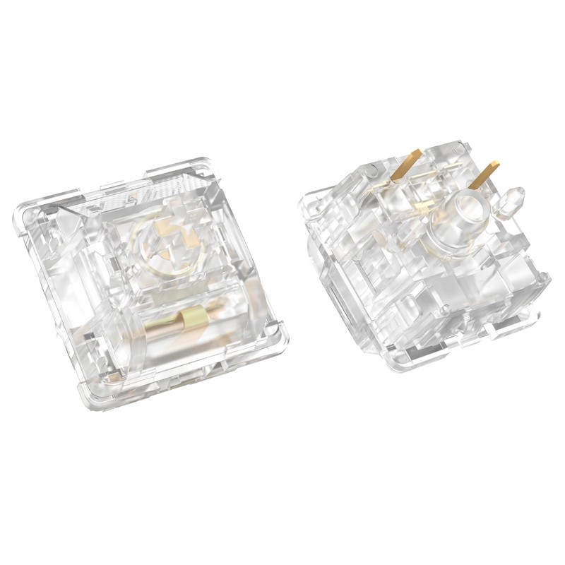 DUROCK Ice King Tactile Switches, 68g Progressive Spring Transparent Clear
