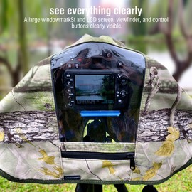 Camera Rain Cover with Openable Viewing Window & Strap Mountable Design,Waterproof Camera Raincoat Sleeve Protector(M)