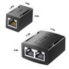 Ethernet Splitter 1 to 2,Network Splitter Adapter,RJ45 Coupler,Ethernet Extension Cable