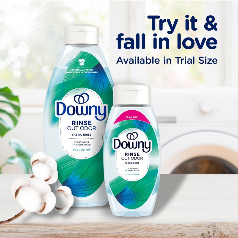 Downy Rinse Laundry Odor Remover, Cool Cotton Scent, Fabric Softener