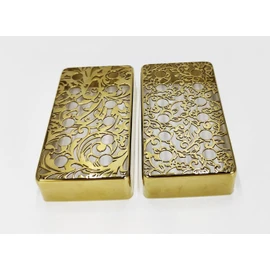 JCHFR 2 PCS Brass Guitar Pickup Covers, Gold, Humbucker Guitar Pickup Cover, Metal Humbucker Pickup Covers Pickup Frame for Epi Les Paul LP Electric Guitar