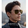 MERRY'S Classic Aviator Military Polarized Sunglasses for Men or Women