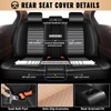 JIAMAOXIN Car Seat Covers, 5 Seats Full Set Faux Leather