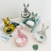 Adung Playground Luxury Rabbit Ceramic Bathroom Soap Dish Holder Soap