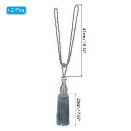 PATIKIL Curtain Tiebacks, 2 Pack Elegant Handmade Curtain Holdbacks Rope with Tassel Home Office Hotel Decorative, Pink