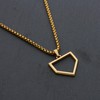 FlowX Jewelry Home Plate Pendant Necklace - Baseball Chain (24",
