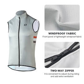 CATENA Men's Lightweight Vest Windproof Sun-Protective Jacket Outdoor Raincoat Portable Storeable Casual Coa (Large, Grey-48)