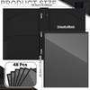 Henoyso 48 Pcs Heavy Duty Plastic Folder with Clear Front