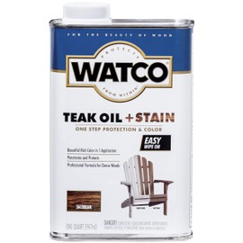 Watco 348747 Teak Oil Plus Stain, Quart, Jacobean, 32 Fl Oz