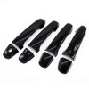 S SIZVER Exclusive Glossy Black Series Stick-On Door Handle Overlays