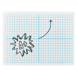 Dry Erase Lapboards with Grid Lines - Pack of 1 Graph Whiteboard - 9x12 - Student Single Sided - Improve Children's Classroom Learning with Portable White Boards