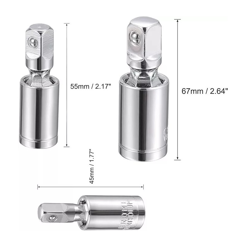 Xtreme 3 Pcs 1/2 Inch, 3/8 Inch, 1/4 Inch Drive