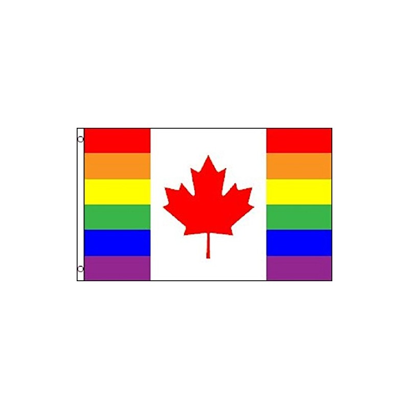 Flags Importer Canada (Rainbow) 3x5' Poly Flag, Multicolor