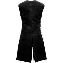 Pexlaxy Mens Medieval Sleeveless Waistcoats Costume Renaissance Victorian Waistcoats Gothic Vests,Black,Large